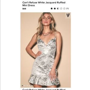lulus silver/white mini dress